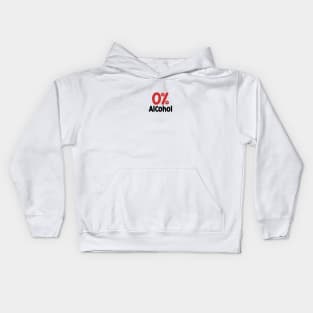 0% ALCOHOL Kids Hoodie